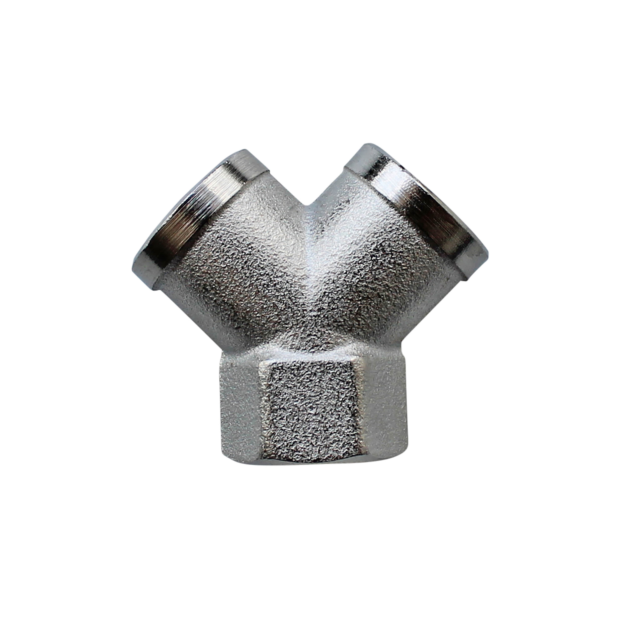 Distributor, nickel-plated, connection: 3 × G¼ female, length: 32 mm