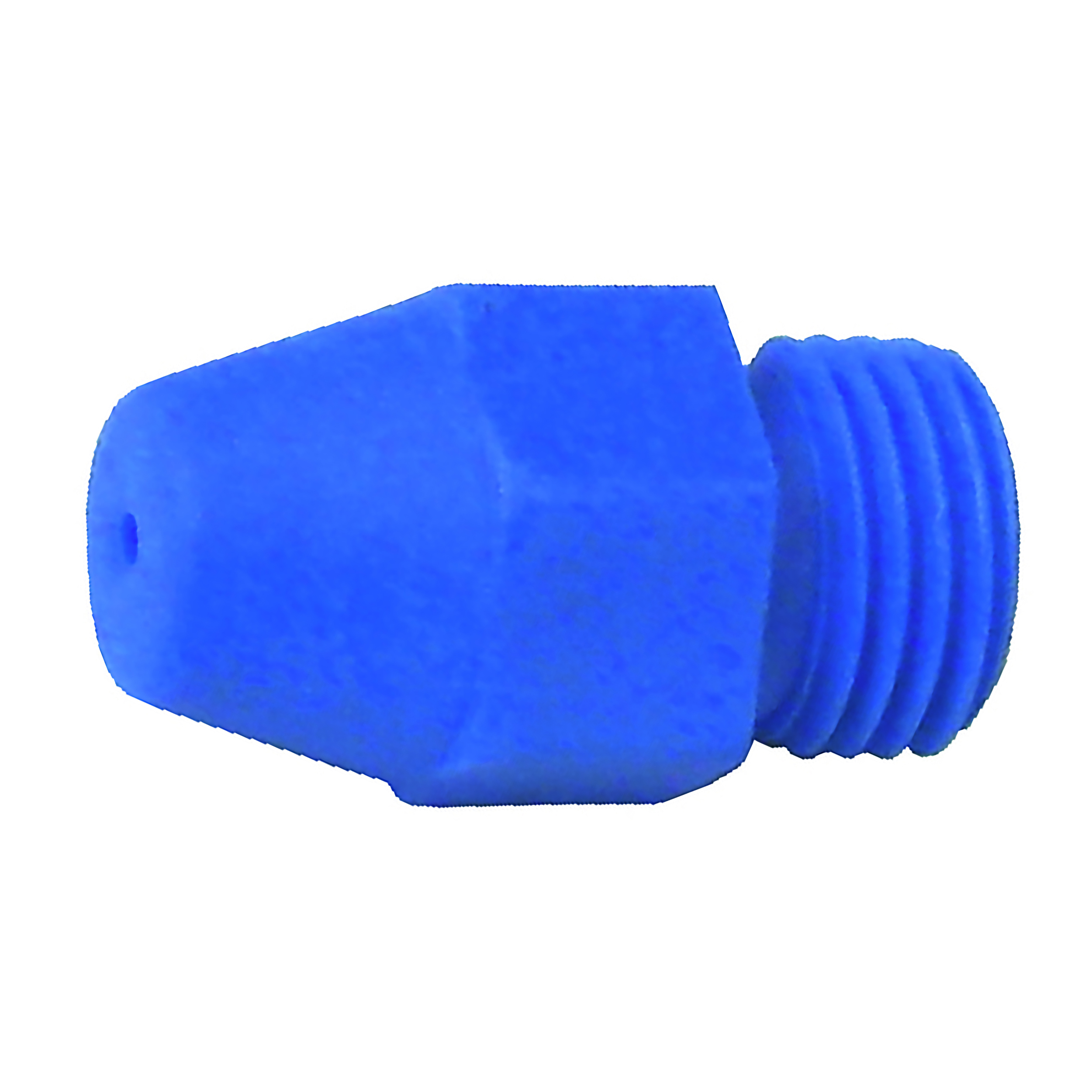 Standard nozzle, plastic, blue, centric hole Ø1.5 mm, connection: M12 × 1.25, more than 90 dB(A) at pressures > 58 psi/4 bar