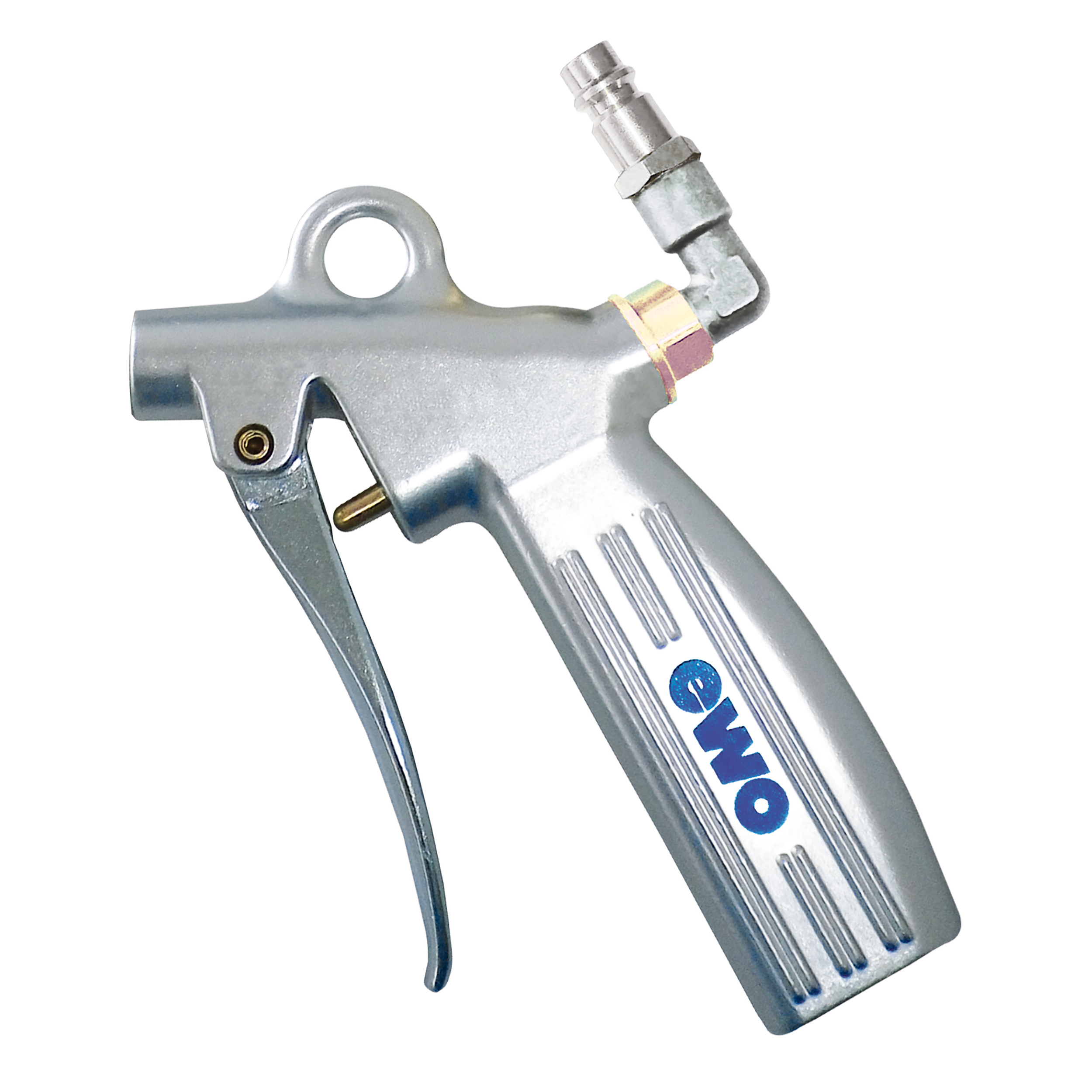 Blow gun, compressed air connection at the top end, coupling plug DN 7.2, inlet: G¼ f, outlet: M12 × 1.25 f, alu, weight: 240 g