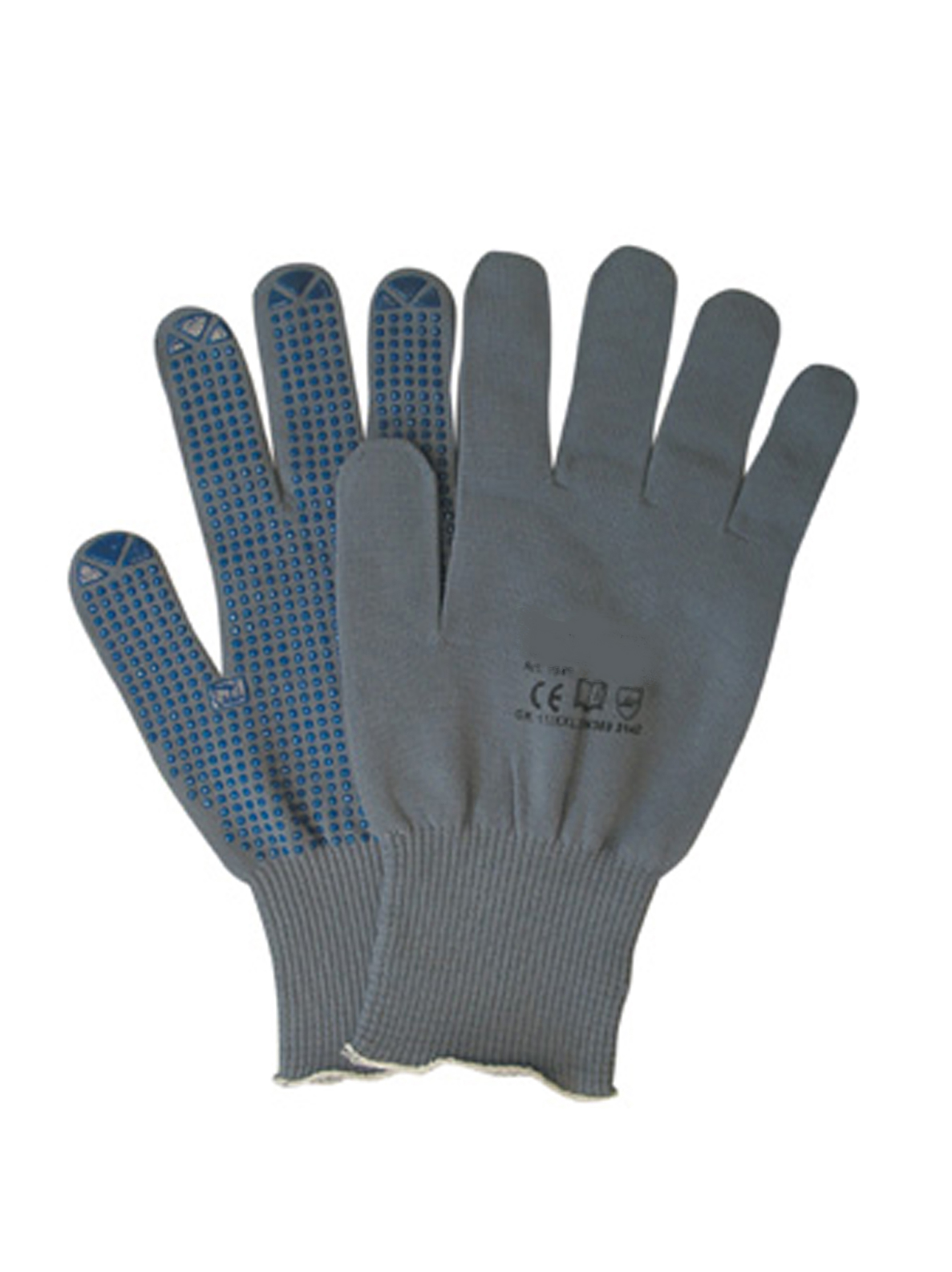 glove, nylon glove with PVC burling, accord. to EN 388 cat. 2, power levels 3/1/4/2, size: 8