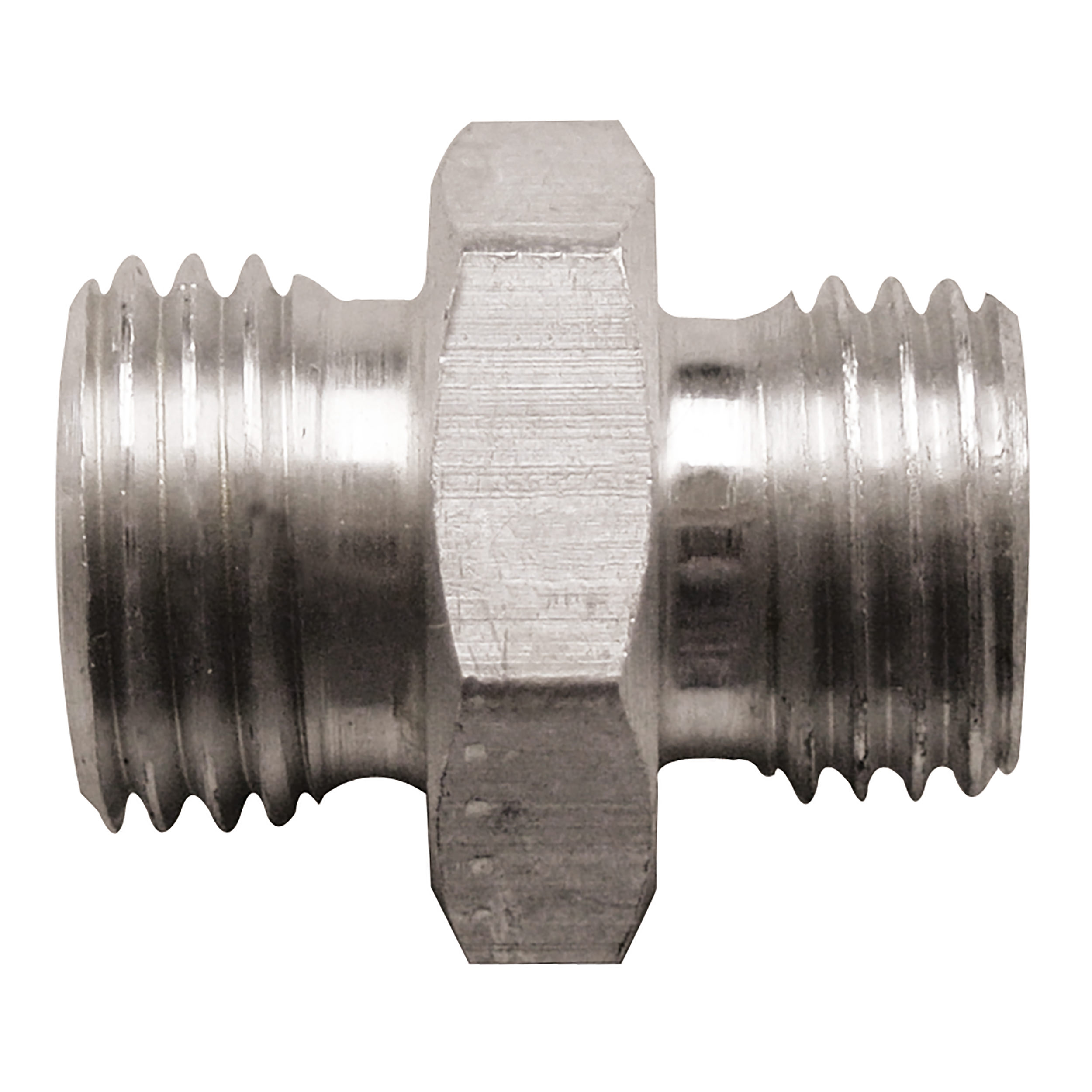 Double-nippel G¼ male × M12 × 1.25, aluminum