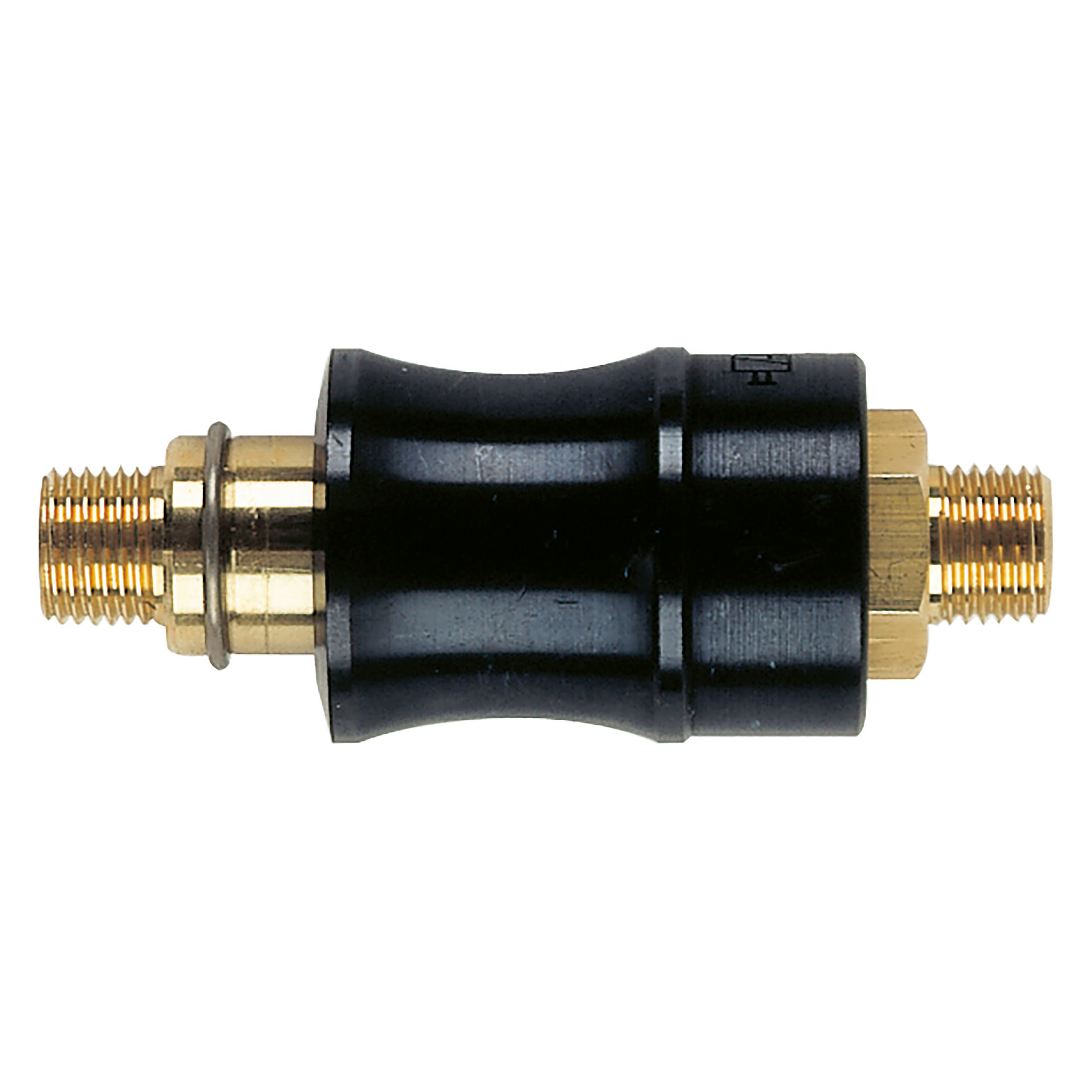 3/2-manual slide valve, two-position three-port, max. operating pressure 174 psi, G¼ m–m, D: 32 mm, length: 81 mm, i: 10 mm, AF 19