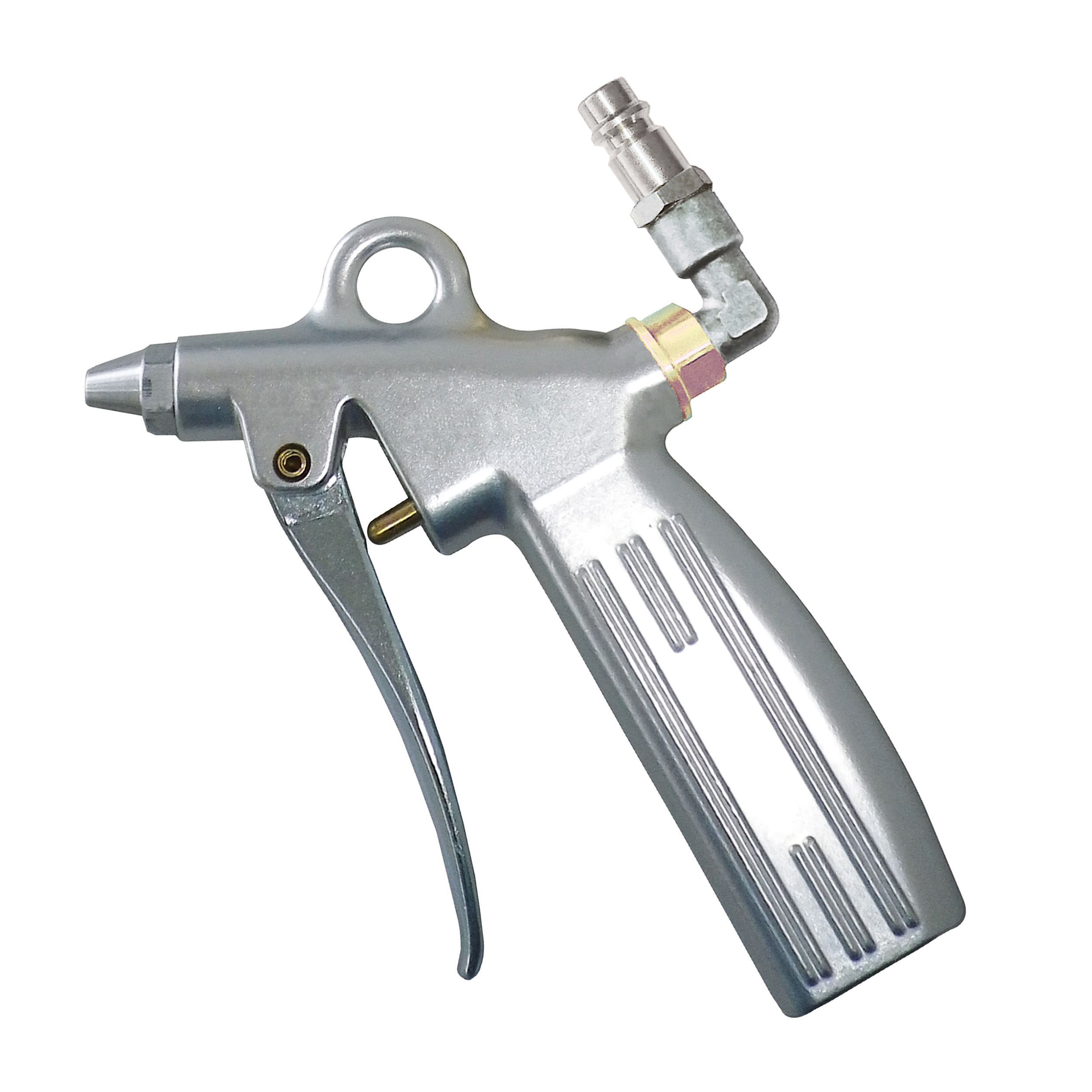 Blow gun, compressed air connection at the top end, standard nozzle: aluminium, hole-Ø1.5 mm, coupling plug DN 7.2, neutral