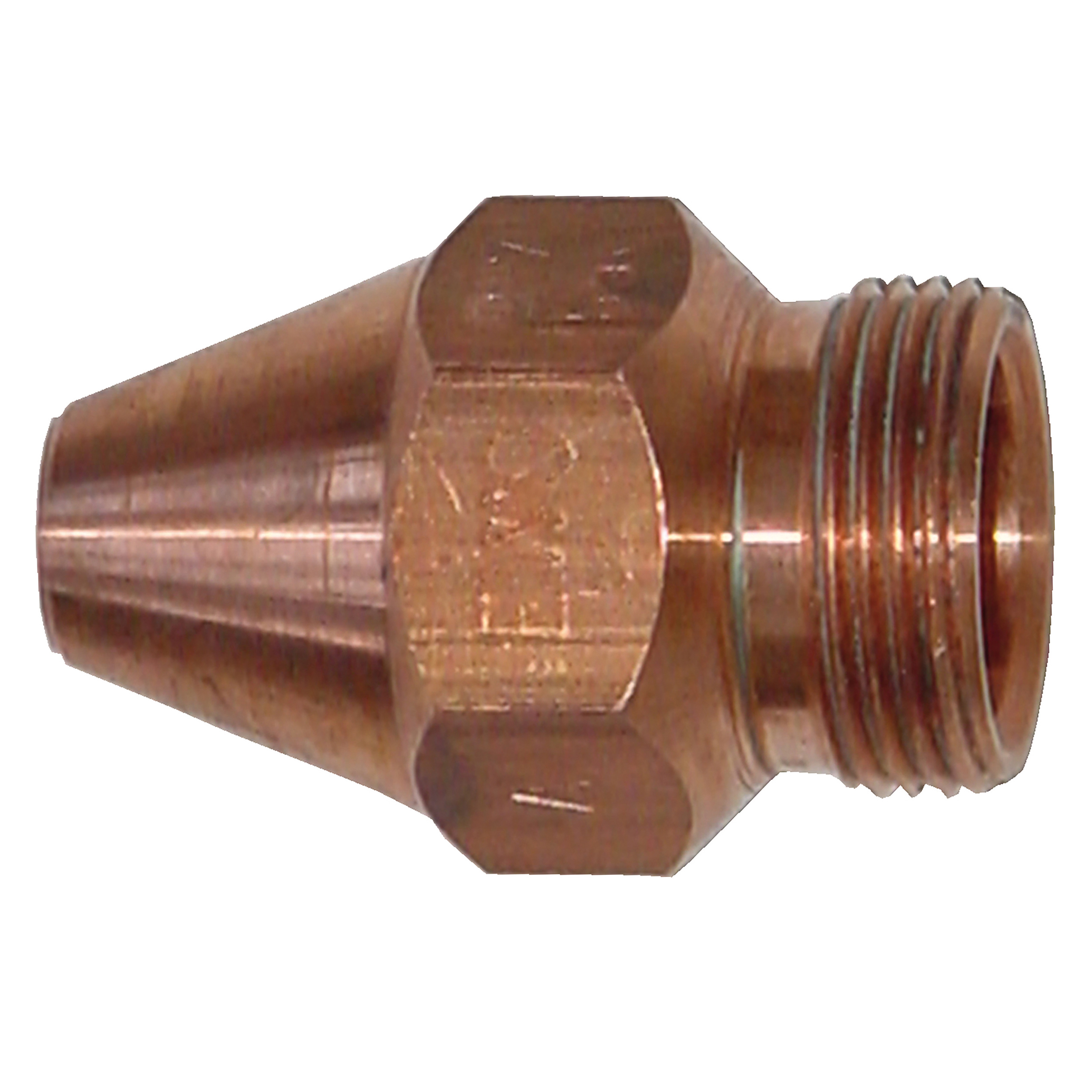 Oxy fuel ring nozzle/cut. nozzle, 3–12 mm, pO₂: 2–3 bar, cons. w. 115-31 B (l/h): O₂: 500 – 850/acetylene: 1,400 – 1,950