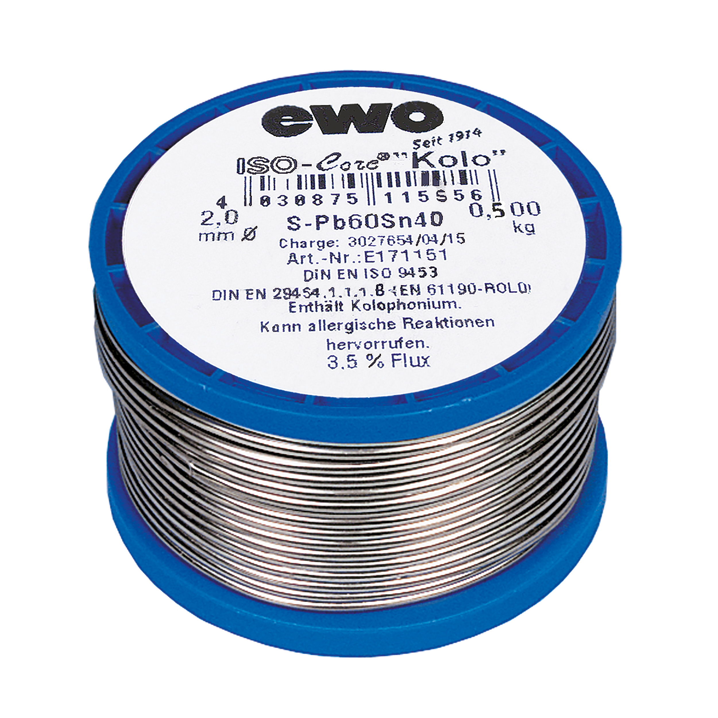 soldering wire, DIN EN 29454, 1,5mm, F-SW31 - coil size: 0,1 kg