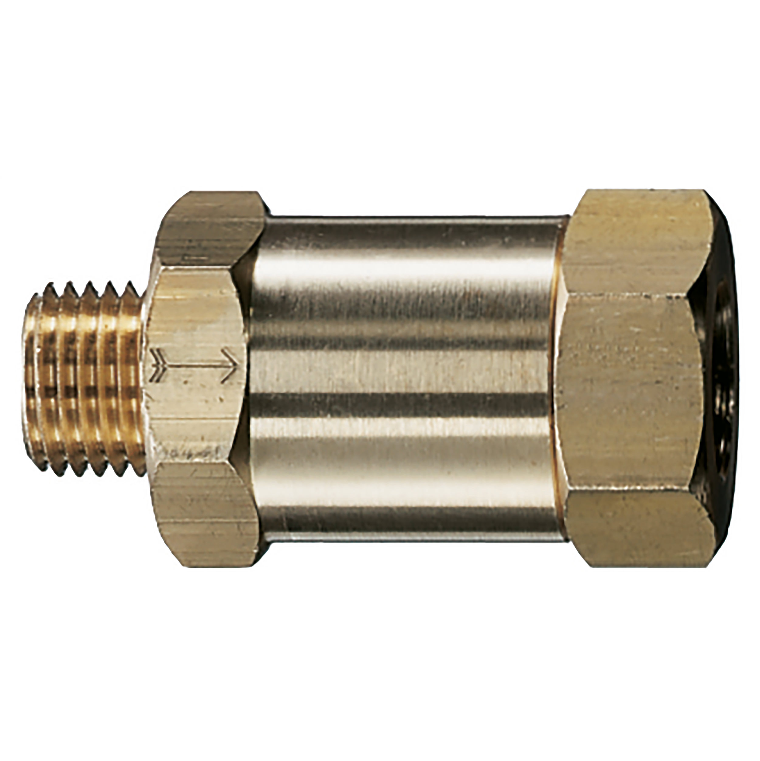 Non-return valve, straightway, inlet: male – outlet: female