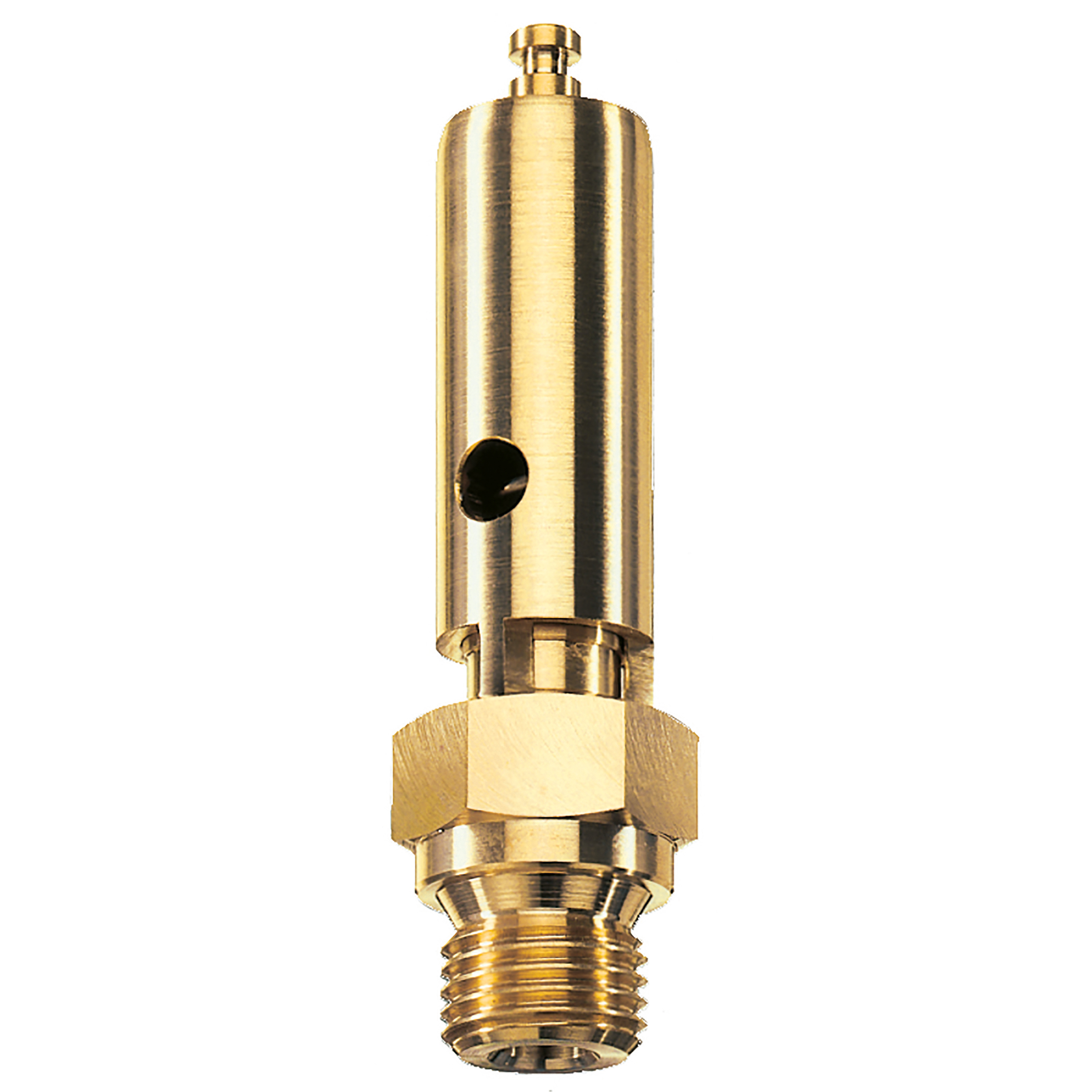 Savety valve component tested DN 6, G⅜, L: 60 mm, seal: FKM, set pressure: 9 bar (130,5 psi), TÜV approval