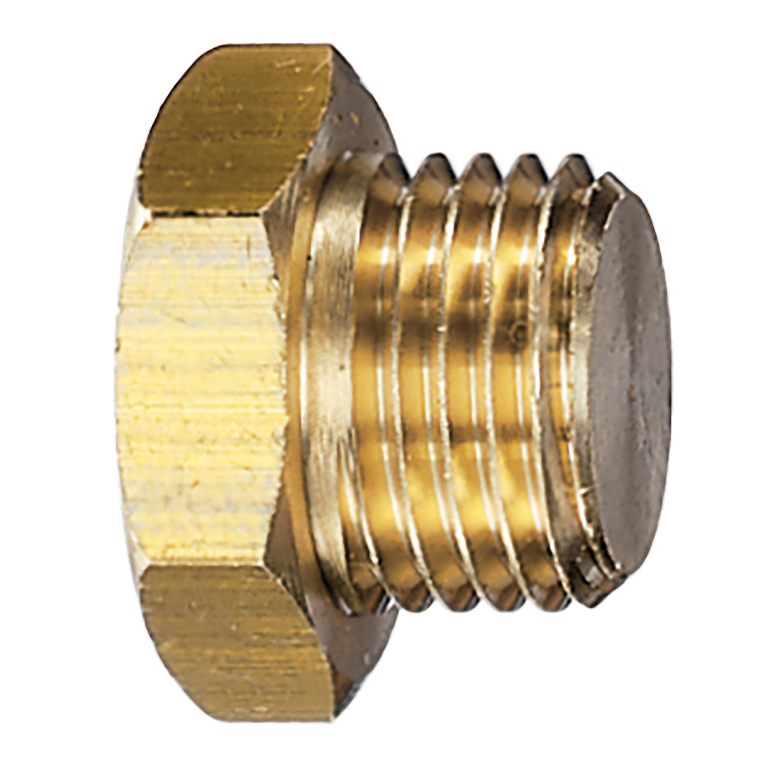 Screw plug, connection: G¼, length: 13 mm, AF 17 mm, max. operating pressure 580 psi, brass, nickel-plated
