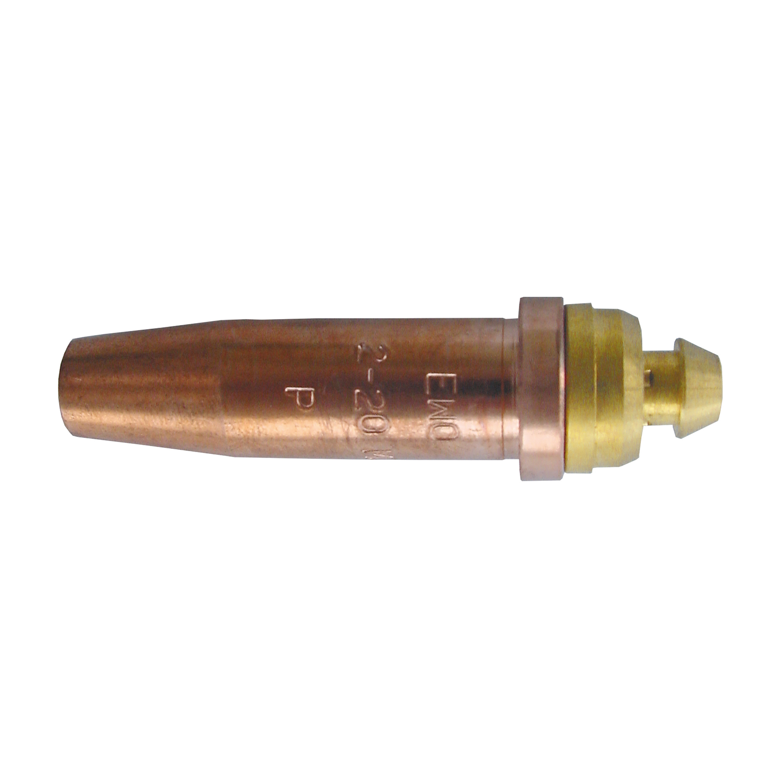 Block nozzle, O2/propane, cutting range: 20 – 50 mm, press. (O2): 3 – 4 bar, consump. (l/h): O2: 1,700 – 3,400/propane: 380 – 480
