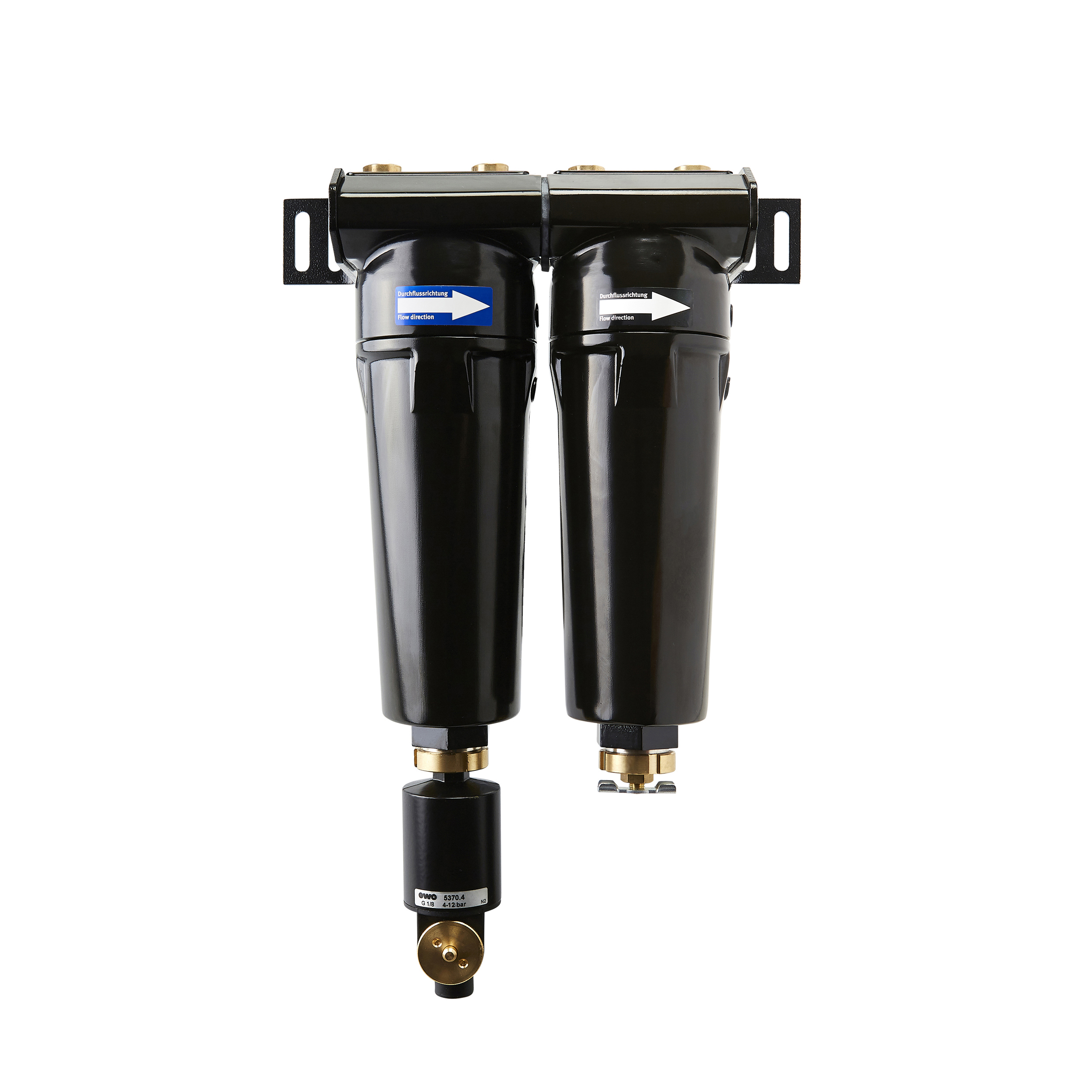 airclean, microfilter–activ. carbon filter, BG 50, G¼, attach. drain valve A, manual drain valve, MOP: 16 bar