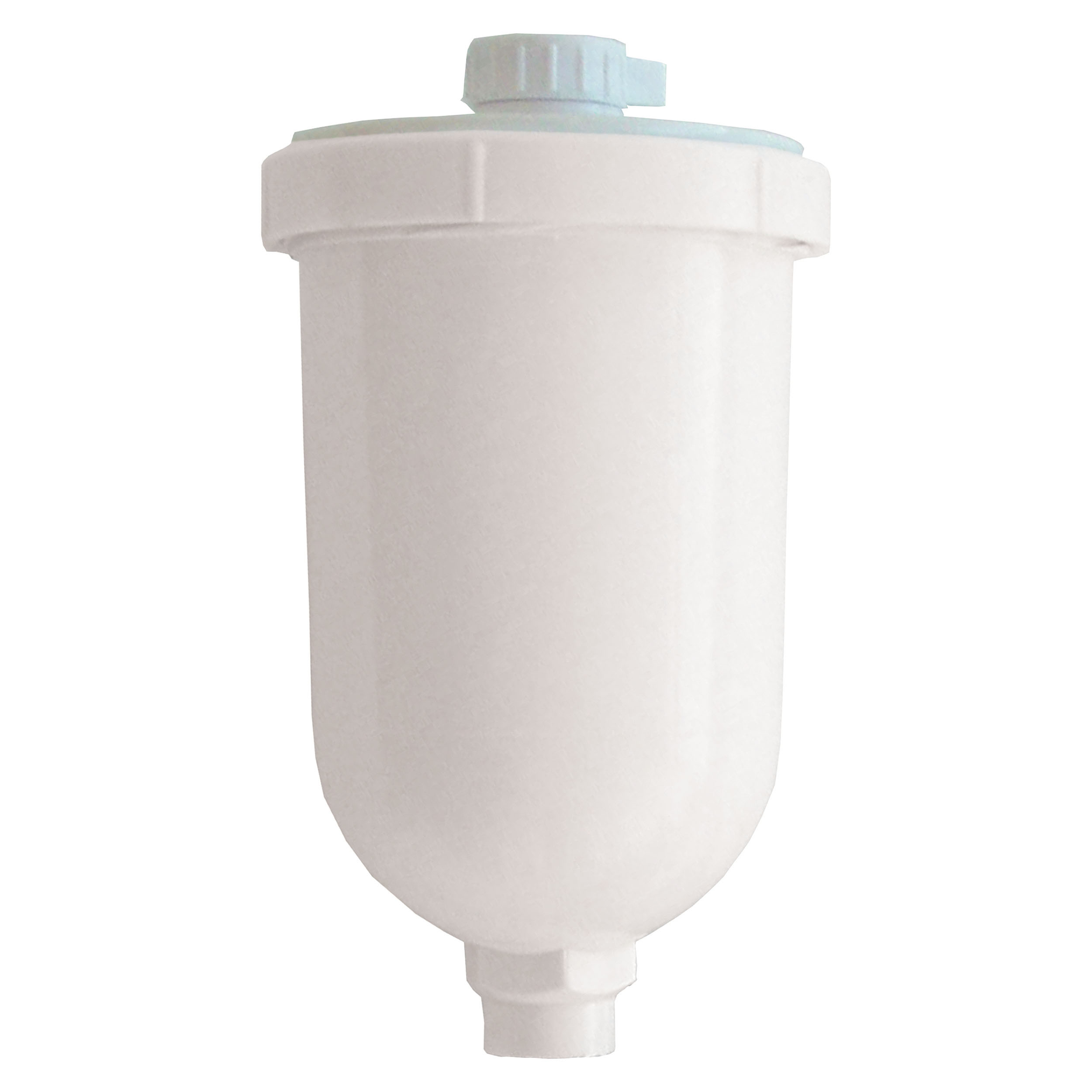 Gravity cup minipaint for HVLP paint spray guns, complete, 250 ml, connection thread 8 × 0.75, plastic, lid