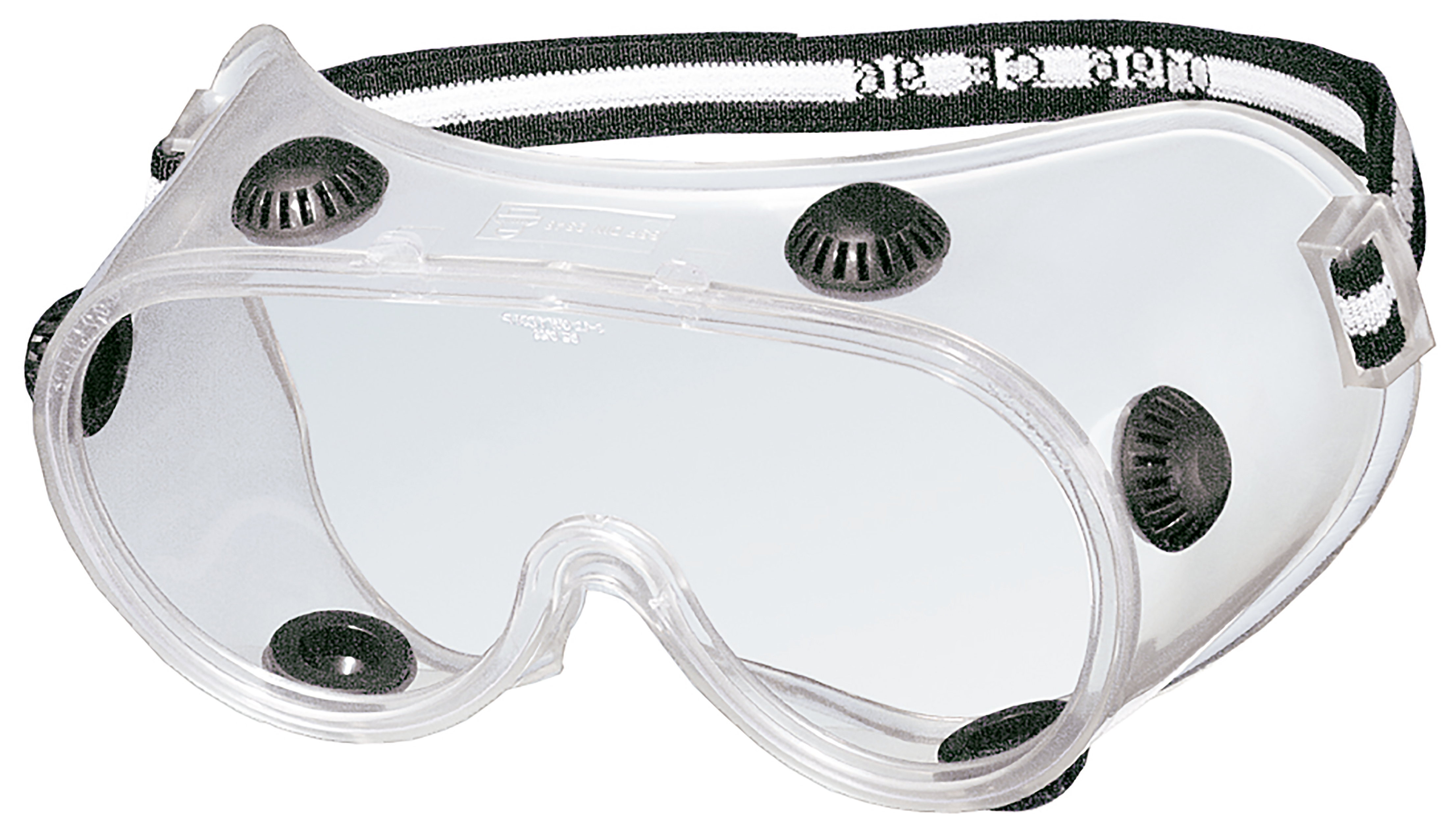 protection glasses - full object, perforate construction for a direct ventilation, colourless