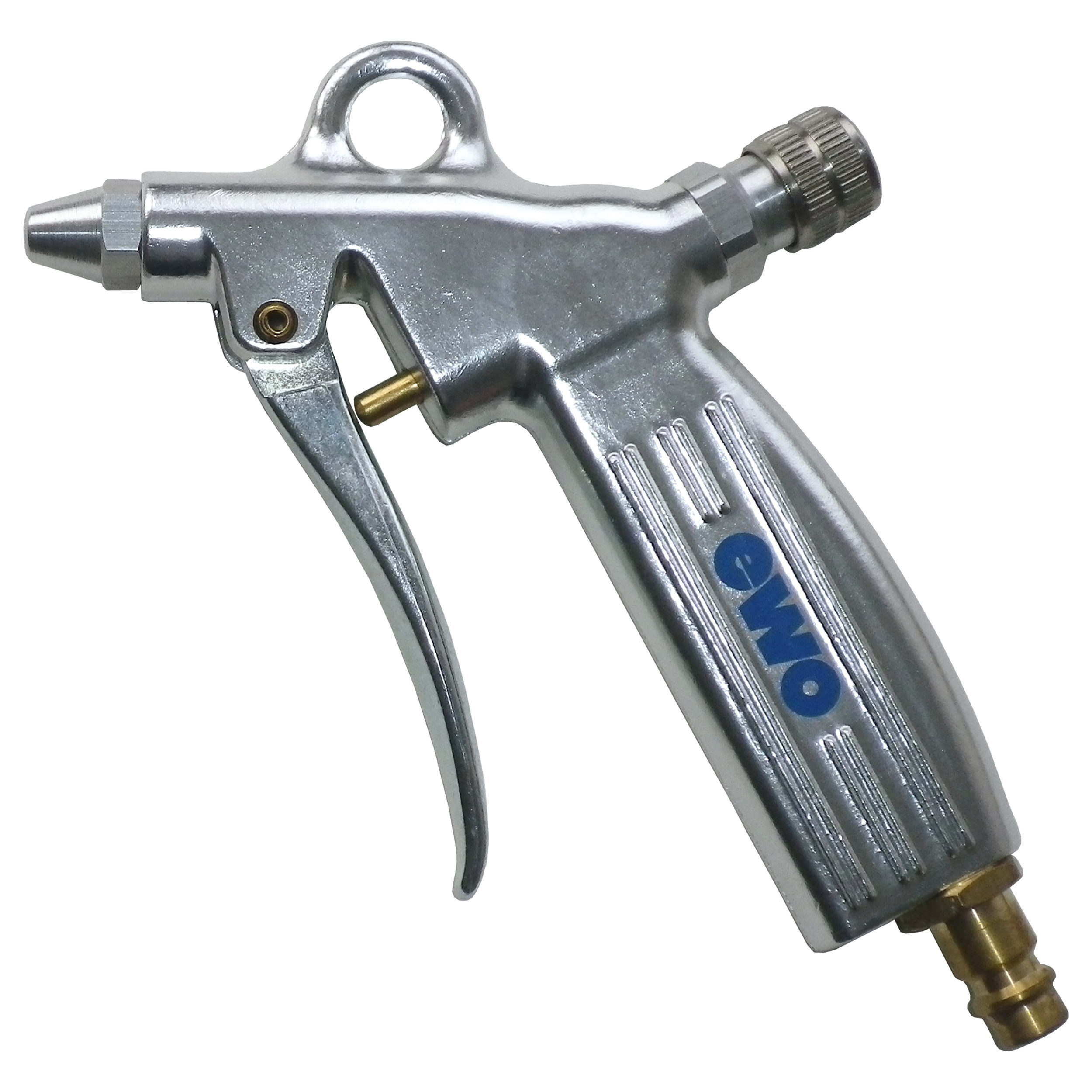 Blow gun blowcontrol, alu, forged, anodised, throttle screw, standard nozzle: metal design, hole-Ø1.5 mm; coupling plug DN 7.2