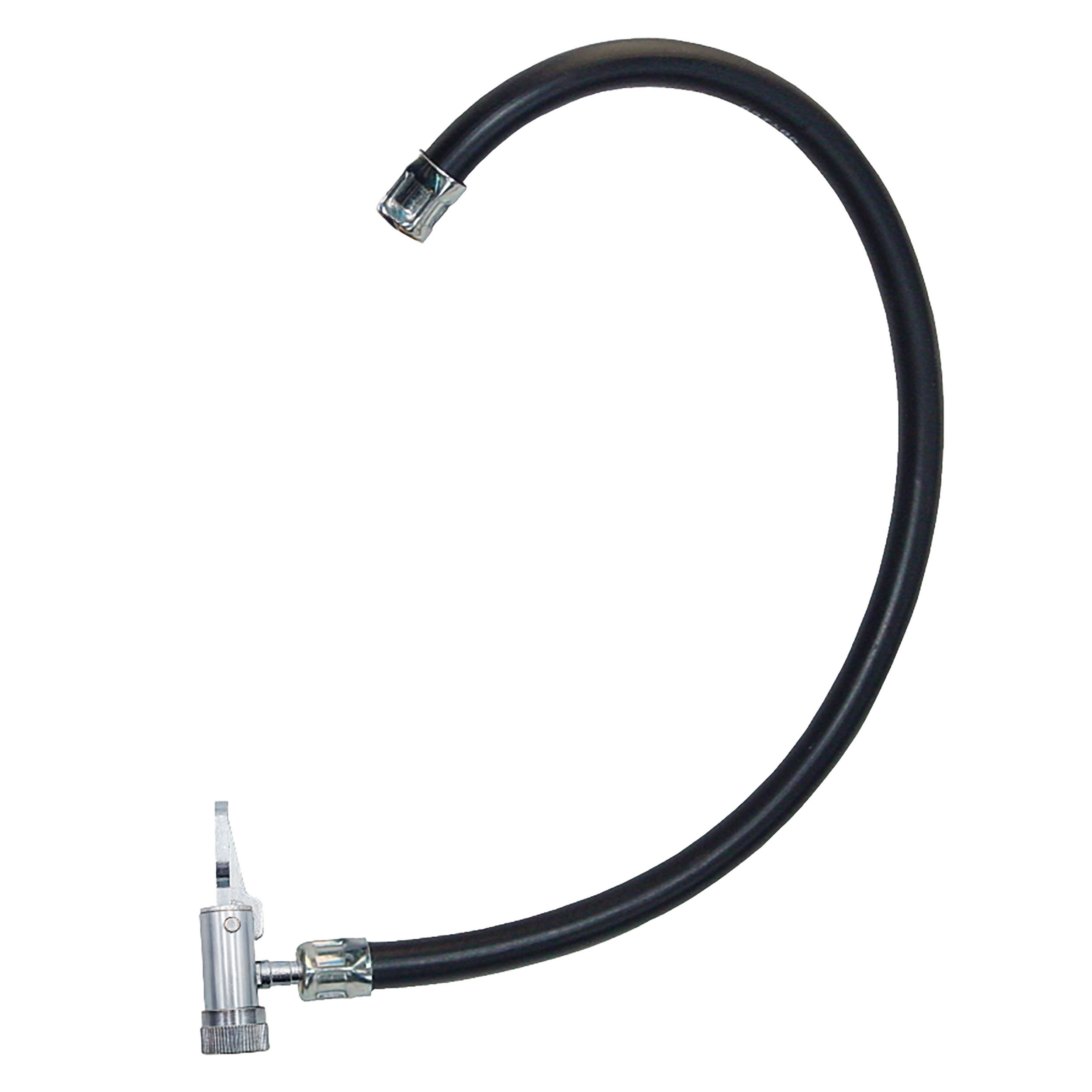 Filling hose, length: 0.5 m, rotatable, PVC, black, G1/4a, lever connector up to 25 bar/362 psi