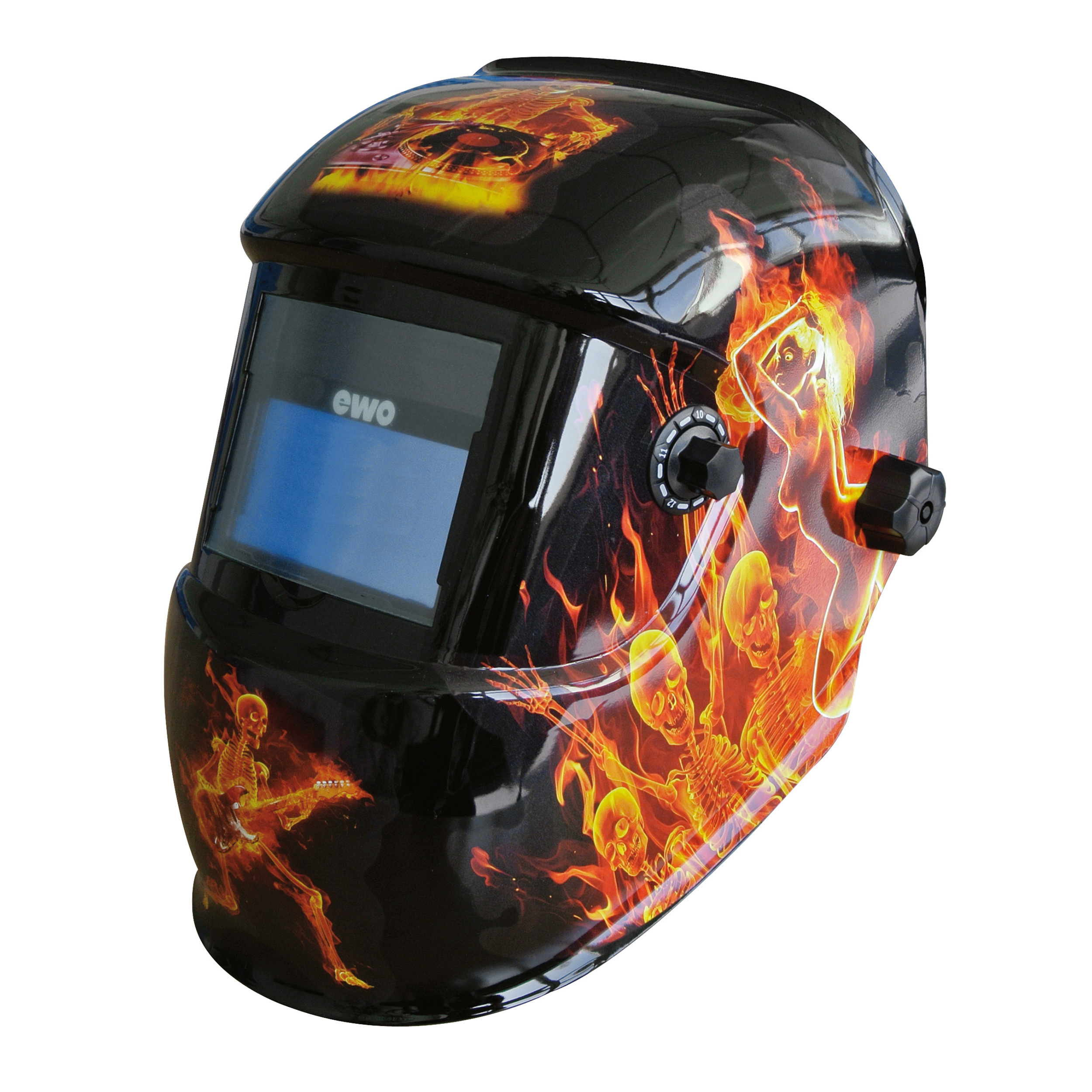 welding helmet 913ASD, firehead, glare shield field: DIN 4 and DIN 9-13