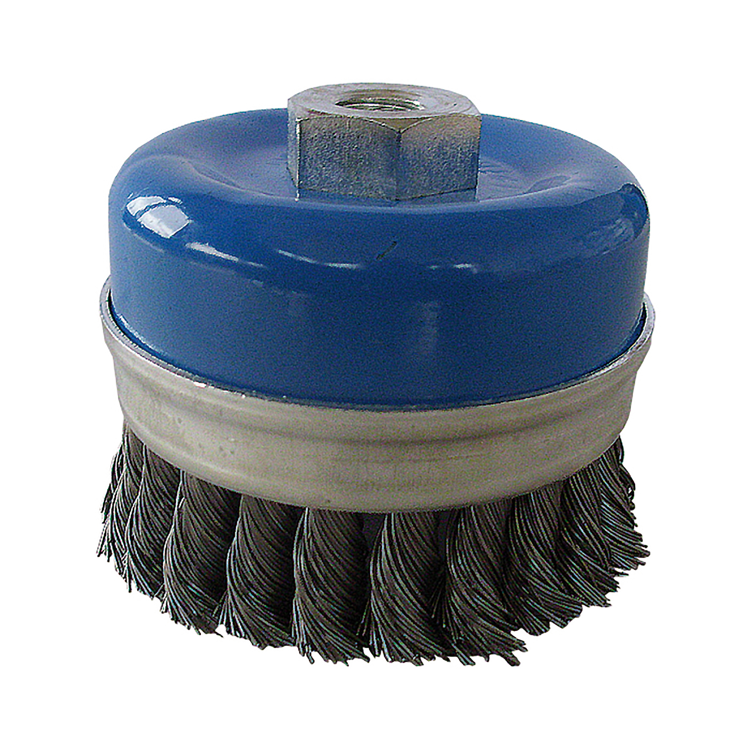pot brushes, single row, conductor Ø 0,50mm, with thread M 14, Ø 80mm, until max. 8.500 r.p.m., steel wire