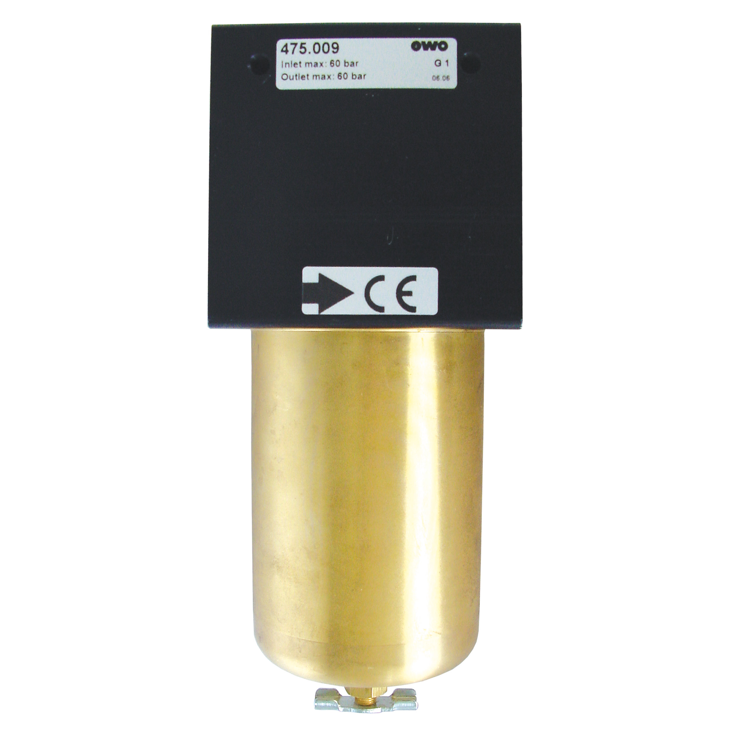 Compressed air filter 60 bar G ⅜–G 1