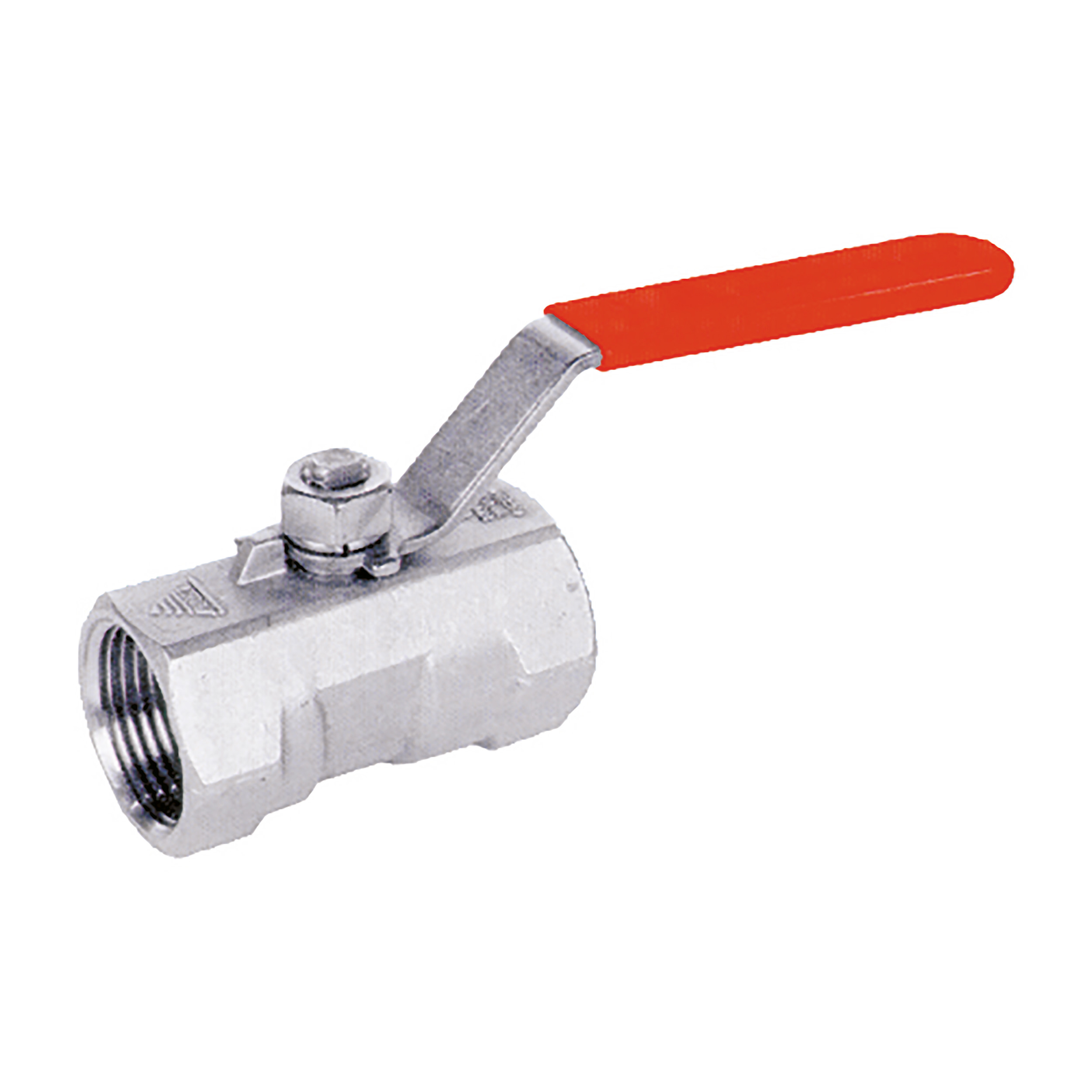 One-piece ball valve, thread: G¼, weight: 70 g, MOP 55 bar (at: medium temperature approx. room temperature), reduced passage