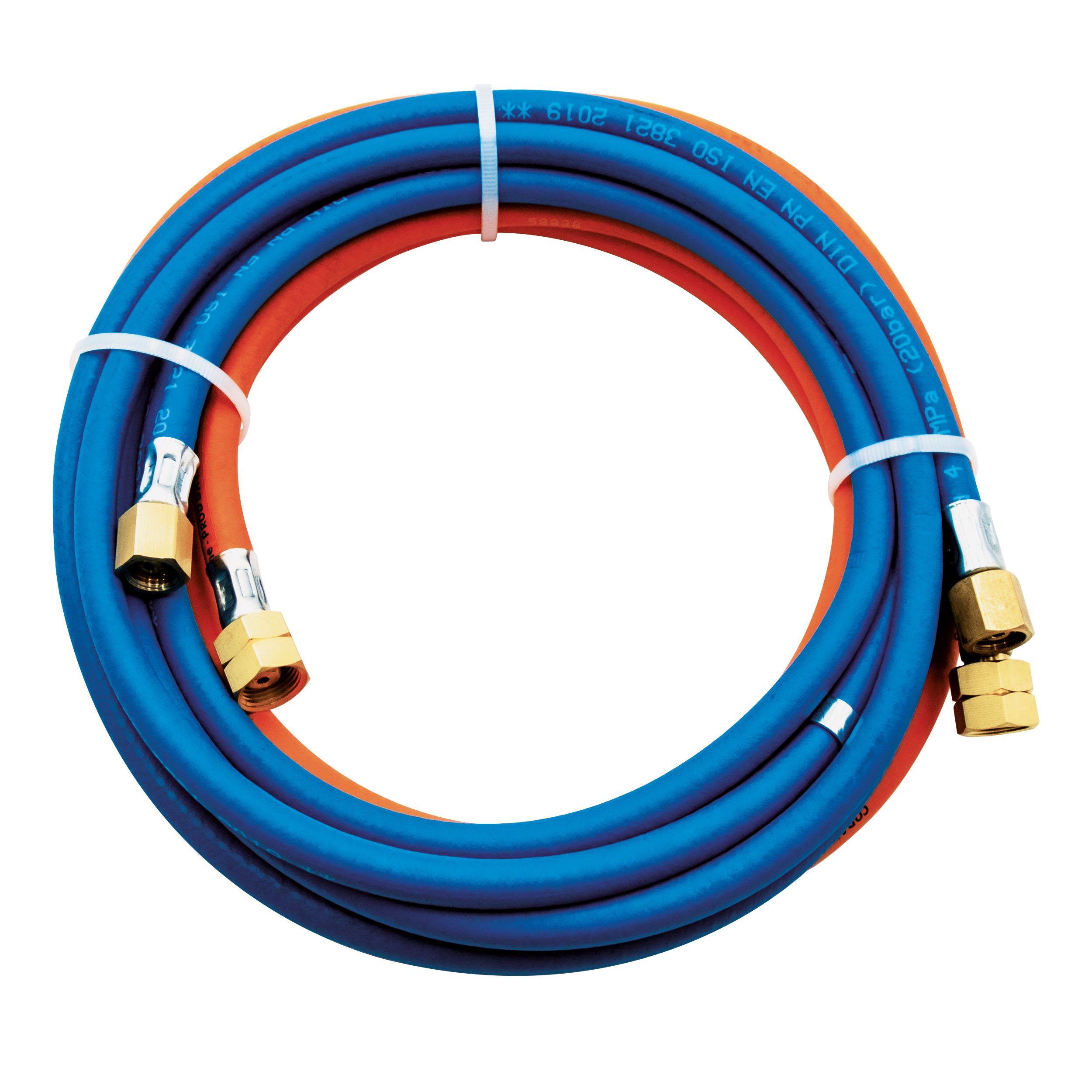 Double hose oxygen + propane 1x6.3x3.5 + 1x6.3x3.5 5m length connection